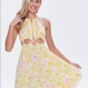 Floral Cutout Maxi Dress